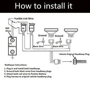 1,6 м H4 фары 2 налобный фонарь Реле Жгут проводов автомобильные лампочки разъем для авто фары - Product Image 3