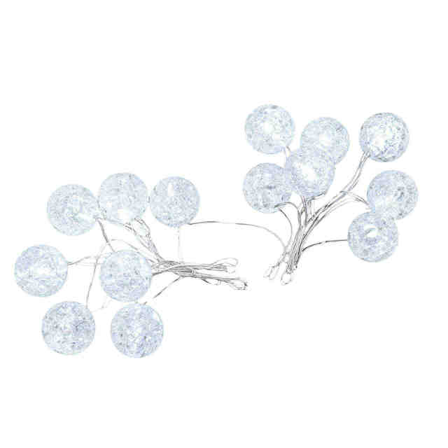 High Quality 20L Crackle Beaded Battery Operated LED String Lights for Home Christmas Decor