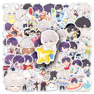 50pcs Stiker Dekoratif Versi Q Cinta dan Luar Angkasa Berkualitas Tinggi dengan Cetak UV dari Pabrik untuk Dinding & Laptop - Product Image 5