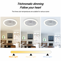Ventilateurs de plafond électriques avec éclairage, télécommande, pliables, moteur DC, en plastique, contrôlables par application, écoénergétiques, pour chambre à coucher domestique