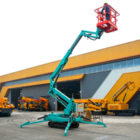 Nacelle araignée autopropulsée sur chenilles 14,2 m certifiée CE à prix compétitif avec stabilisateurs hydrauliques Longqing LQ-100