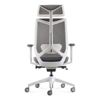 Chaise de bureau ATWOKA confortable et respirante en maille, chaise de bureau ergonomique pivotante avec accoudoirs 3D pour le bureau à domicile, l'étude