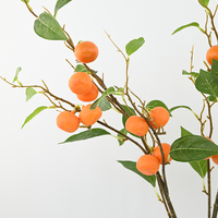 Branche d'orange artificielle de haute qualité en gros, 97 cm, pour accessoires de photographie, présentation en cuisine, décoration de table à domicile