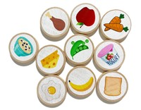 Op maat gemaakte cartoonprint houten dieren- en fruit schijfjes 2 tot 4 jaar Montessori educatief geheugen- en cognitie speelgoed
