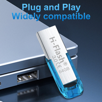 Flashdisk Logam Custom 2.0 3.0 USB Stick 16G 32GB Cle Usb Flash Disk 64 GB Pen Drive Mini USB Flash Drive