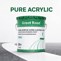 Peinture de marquage routier à séchage rapide, purement acrylique, à température ambiante, forte adhérence pour asphalte et béton, paquet de 25 kg