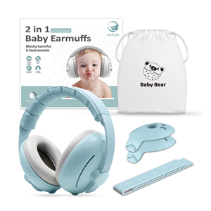 27 DB Réduction du bruit Cache-oreilles de sommeil Defender 2 en 1 Cache-oreilles de bébé Protection <span class=keywords><strong>pour</strong></span> 3-48 bouches Bébés et tout-petits - Product Image 1