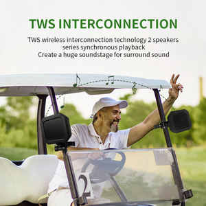 CYBORIS-Altavoz para montar en bicicleta con soporte para bicicleta, 15W, sonido estéreo fuerte, IPX7, carrito de golf portátil, altavoces de dientes azules, para ciclismo al aire libre - Product Image 6