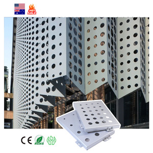 Panneau perforé en aluminium recyclable, écran métallique découpé au laser, revêtement architectural pour usage extérieur, pare-soleil, façade de bâtiment - Product Image 1