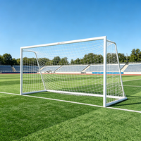 But de football professionnel en aluminium de 80 mm, taille réglementaire, durable, mobile, pour entraînements et matchs, résistant aux intempéries