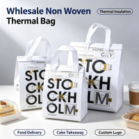 Sac isotherme non tissé en gros pour la livraison de repas et les gâteaux à emporter