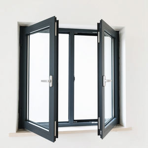 LEDOW Fenêtres à battants modernes en aluminium Slimline Tilt Turn Black Window Glass Grey Handle <span class=keywords><strong>Double</strong></span> Triple Glazing for Villas USA - Product Image 5