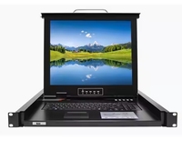 Commutateur KVM 1port /4ports/8ports/16ports 1U monté en rack avec pavé tactile + souris VGA support USB + PS2 OSD menu KVM tiroir
