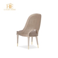 Chaise de salle à manger réglable en bois de chêne massif au design moderne avec revêtement en tissu pour la maison, le bureau, l'hôtel, l'extérieur - Garantie de 2 ans