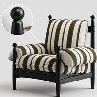 Fauteuil d'appoint Chiwu rétro français pour salon, balcon, chambre à coucher, fauteuil de loisirs luxueux rembourré