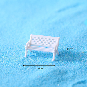 Fairy Garden Accessories Miniature Dollhouse White <b>Plastic</b> Eco-Friendly Cartoon <b>Bench</b> Chair Micro Landscape Decoration DIY Craft - Product Image 5