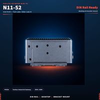 Fansız Endüstriyel Mini Bilgisayar Intel N150 4x LAN POE 5x COM 2.5G I226-V DC 9-36V GPIO Ağ Geçidi N11-52
