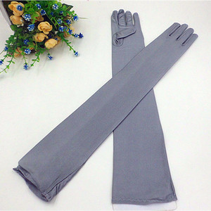 Gants en spandex longs, couleur unie, protection UV, pour la conduite, le cyclisme, vêtements d'hiver unisexes - Product Image 2