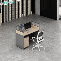 Postes de travail de bureau modulaires modernes pour 4 personnes Cabines de centre d'appels avec cloison extensible Bureau Villa Utilisation Panneau de bois