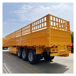 <span class=keywords><strong>Prix</strong></span> d'usine de haute qualité <span class=keywords><strong>3</strong></span> <span class=keywords><strong>essieux</strong></span> chargeant 60 80 tonnes clôture de transport de marchandises agricoles semi-<span class=keywords><strong>remorque</strong></span> - Product Image 1