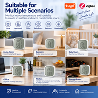 Capteur de température et d'humidité intelligent LH-331 Tuya Zigbee, thermomètre hygromètre LCD pour la domotique, moniteur de climat intérieur