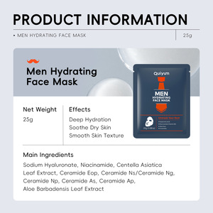 <span class=keywords><strong>Masque</strong></span> en tissu <span class=keywords><strong>hydratant</strong></span> végétalien pour hommes 25g - Soin du visage pour peaux sèches, revitalisant et apaisant - Product Image 4