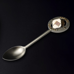 Bulk Custom Souvenir Silver Plated Metal 2d 3d Stainless flag enamel Spoon with logo
