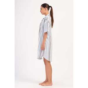 Chemise formelle à épaules dénudées pour femme, motif à carreaux, manches courtes, jupe ovale, décoration brodée, tailles XL 4XL 3XL, popeline - Product Image 3