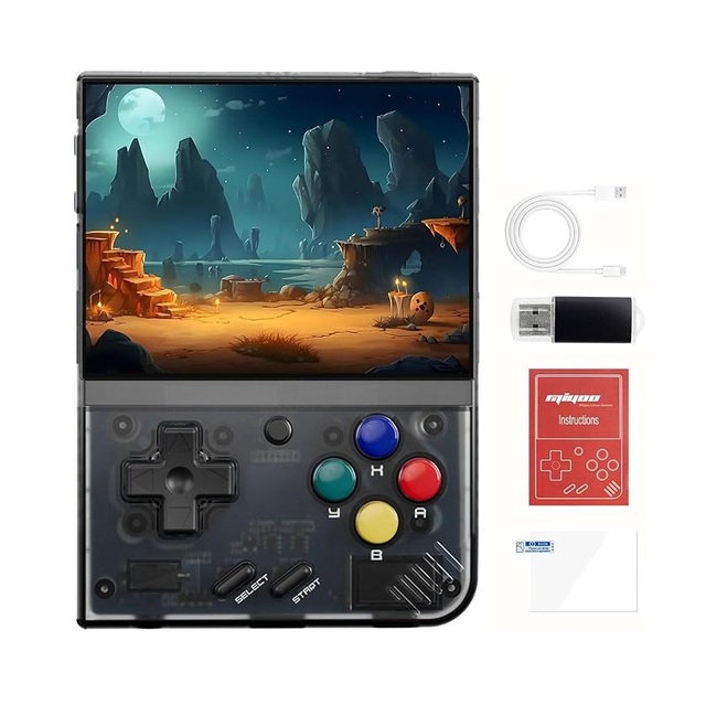 Open Source Miyoo Mini Plus+ Portable Retro Gaming Console 3.5" IPS Display Lightweight Pocket Size Built-in Classic Games