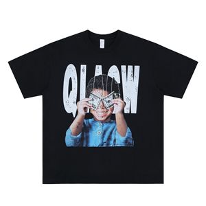 T-Shirt Estive di Alta Qualità Nuova Tendenza a Maniche Corte per Uomo e Donna 260 Grammi Stile Retrò Hip-Hop <span class=keywords><strong>Rap</strong></span> con Stampa Personalizzabile - Product Image 6