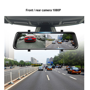 Vente chaude 9.66 pouces IPS écran full hd 1080p voiture dvr rétroviseur avec double caméras Streaming média rétroviseur - Product Image 2