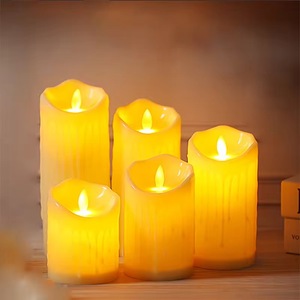 Bougies LED en plastique télécommandées pour Noël, anniversaires et Nouvel An - Décoration de bougies électriques pour l'ambiance de mariage et de la maison - Product Image 2