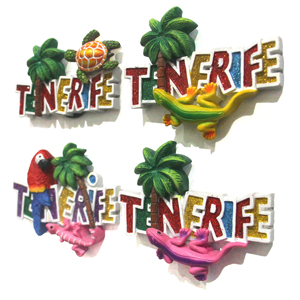 Imán de nevera personalizado de España, <span class=keywords><strong>Tenerife</strong></span>, diseño 3D de resina con forma de lagarto, loro, tortuga, hecho a mano, ecológico - Product Image 1