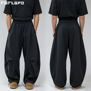 Cut And Sew Balloon Sweatpants Heavyweight French Terry Baggy Oversized Streetwear Elastic Cuff Joggers Wholesale Bulk - Product Image 1