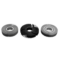 Dissipateur thermique en alliage d'aluminium 6063 extrudé, anodisé, profil de dissipateur thermique LED, radiateur en forme de tournesol avec usinage CNC par perçage et découpe
