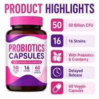 Enzymes digestives de qualité, détoxifiantes, pour femmes adultes, suppléments vaginaux à base de Streptococcus Thermophilus, probiotiques vaginaux, 60 capsules