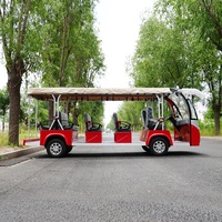 Mini autobús turístico eléctrico de 14 plazas para zoo y parques temáticos, autobús de enlace usado para turismo para viajes turísticos en coche y autobús