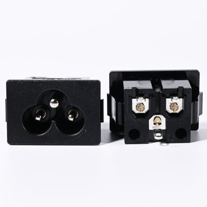 IEC 60320 C6 AC Power Inlet Socket, Snap-in Panel Mount Mickey Mouse Cloverleaf Connector, 2.5A 250V~ 3-Prong - Product Image 4