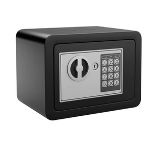 Custom logo Small Electronic Fireproof Steel <b>Safe</b> <b>Box</b> with Key <b>Lock</b> Digital <b>Lock</b> Hotel Deposit <b>Safe</b> for Home Office Party Gift - Product Image 1