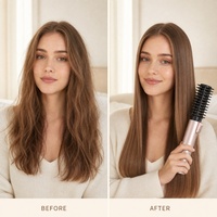 Brosse lissante chauffante en céramique à température constante avec écran LED, portable, sans fil, rechargeable, pour cheveux teints et abîmés