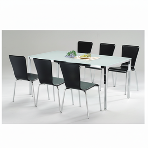 ชุดโต๊ะอาหารครัวทันสมัยพร้อมกระจก/โลหะ สำหรับใช้ในบ้าน อพาร์ทเมนต์ โรงเรียน โรงแรม และวิลล่า - Product Image 1