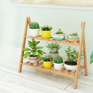 Vườn Nguồn Hiện Đại Hai Lớp Tre Hình Thang Hoa Nồi Đứng-Hiển Thị Đứng - Product Image 2
