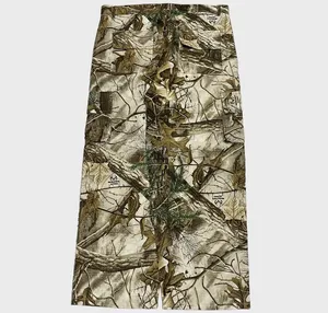 Cargo Realtree camo straight men's jeans washed fashion high quality customizable pants for men