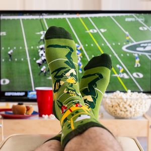 Chaussettes en coton à imprimé football « Ne pas déranger », chaussettes de sport amusantes et respirantes pour le jour du match et les cadeaux - Product Image 5