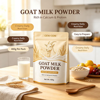 Poudre de lait de chèvre non-OGM sans gluten, nourrie à l'herbe, riche en protéines et en calcium, onctueuse et crémeuse pour les boissons au café et les recettes
