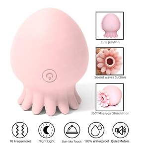 <span class=keywords><strong>Jellyfish</strong></span> Mute Mujer Estimulador de punto G Oral Succión Lengua Lamiendo Vibrador Adulto Juguete sexual para mujeres Coqueteo y burlas - Product Image 2