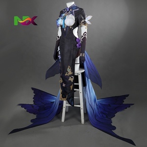 ชุดคอสเพลย์อนิเมะเกม <span class=keywords><strong>Honkai</strong></span> <span class=keywords><strong>Impact</strong></span> 3 อาโปเนีย บัตเตอร์ฟลาย เจด ดรีม ชุดกี่เพ้า รุ่น G5449 - Product Image 2