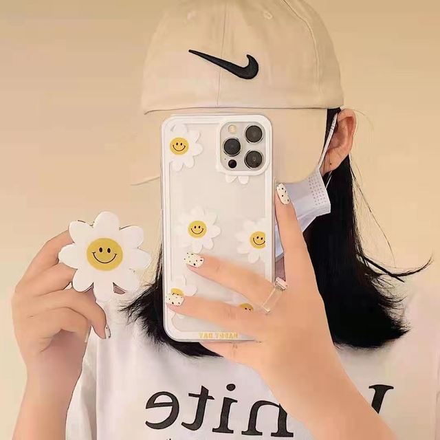 2022 New Cartoon Flowers Bracket Silicone Anti-drop Phone case for Iphone13 13PRO11 11pro11promax Phone case