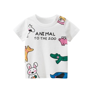 Di modo Scherza I Vestiti di Estate Bianco Personalizzato Cute Del Bambino di Stampa Della Maglietta Della Ragazza - Product Image 1