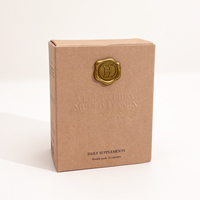 Boîte à tiroir coulissant auto-élevante en papier kraft écologique avec logo personnalisé pour cadeaux